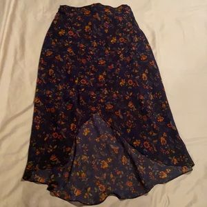Madewell floral midi skirt